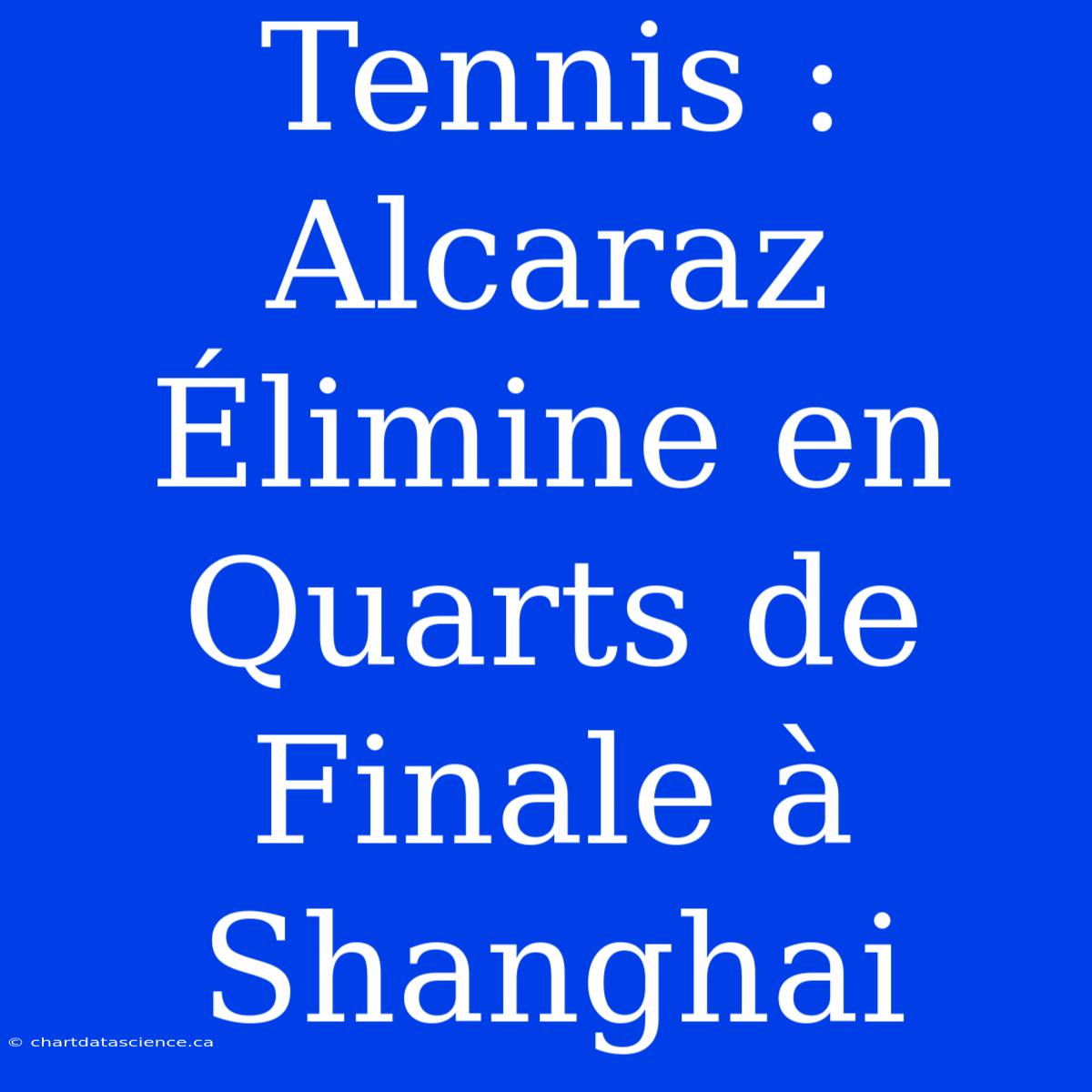 Tennis : Alcaraz Élimine En Quarts De Finale À Shanghai