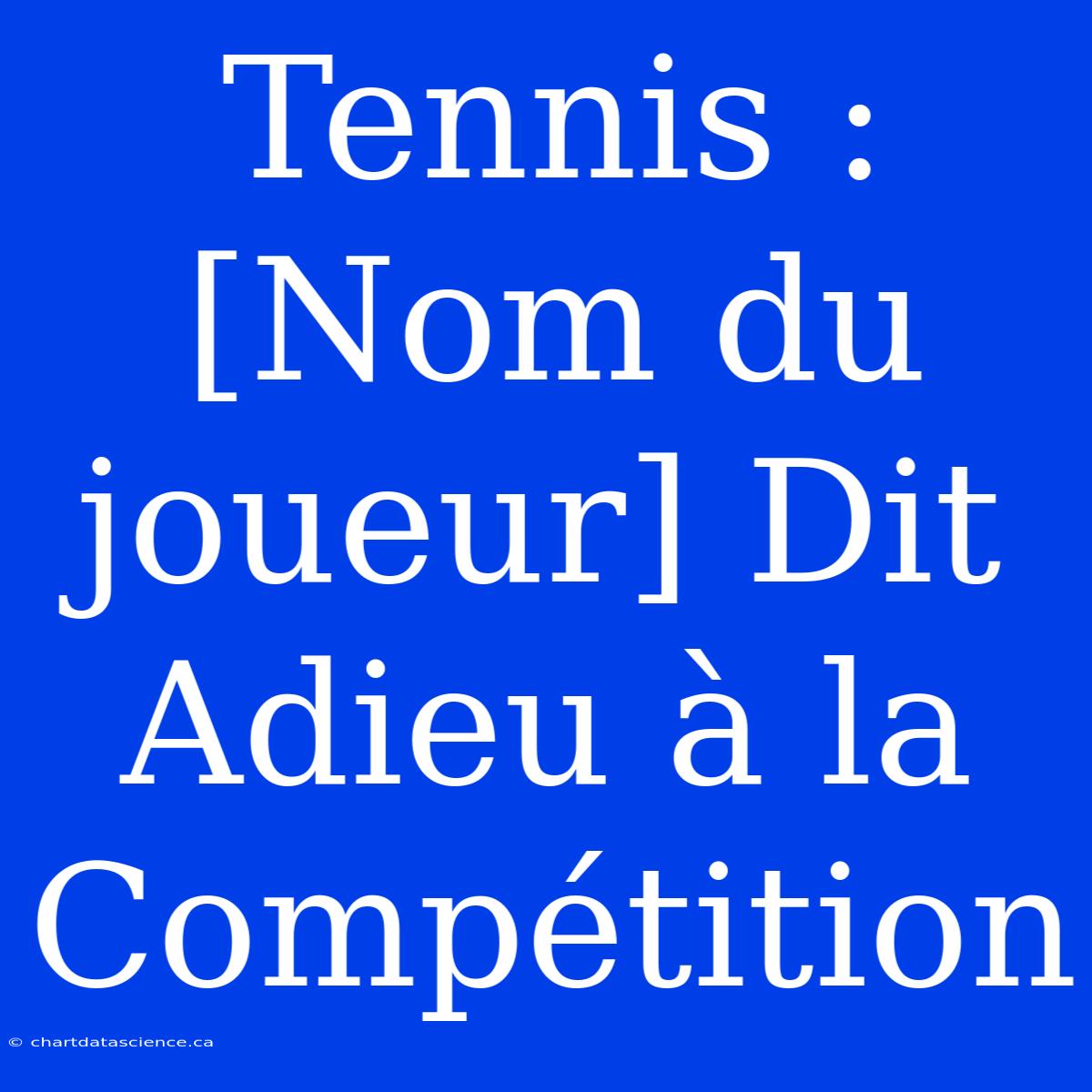 Tennis : [Nom Du Joueur] Dit Adieu À La Compétition