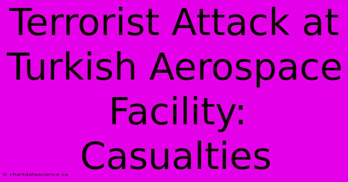 Terrorist Attack At Turkish Aerospace Facility: Casualties