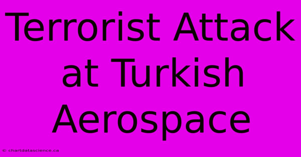 Terrorist Attack At Turkish Aerospace