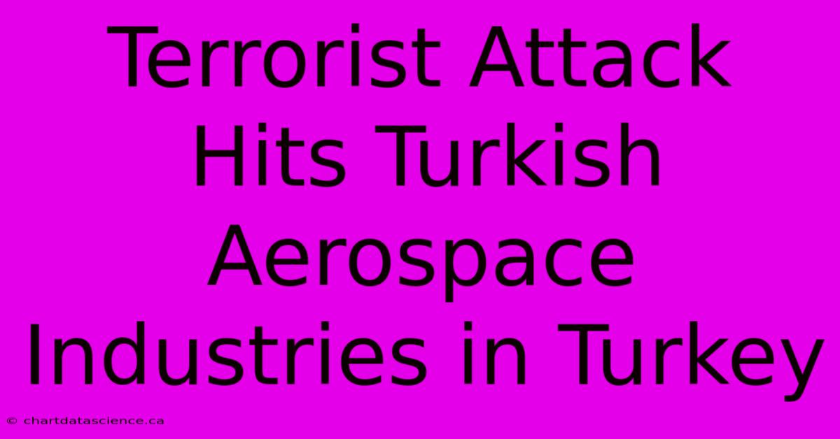 Terrorist Attack Hits Turkish Aerospace Industries In Turkey