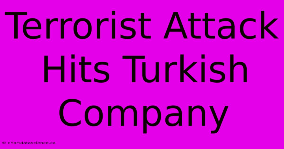 Terrorist Attack Hits Turkish Company