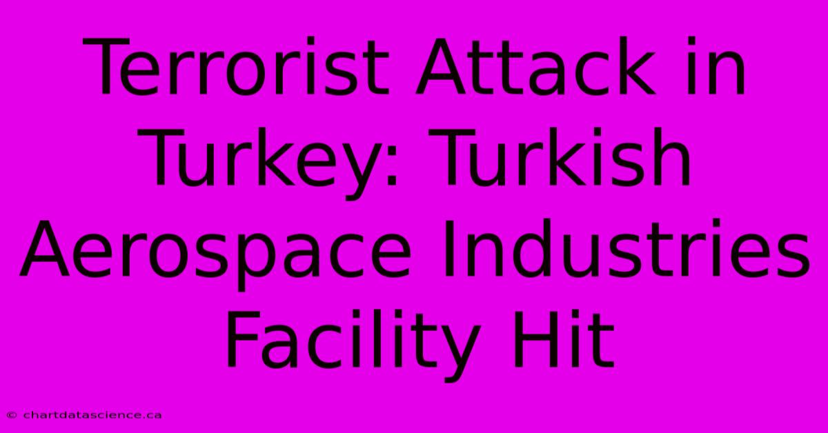 Terrorist Attack In Turkey: Turkish Aerospace Industries Facility Hit 