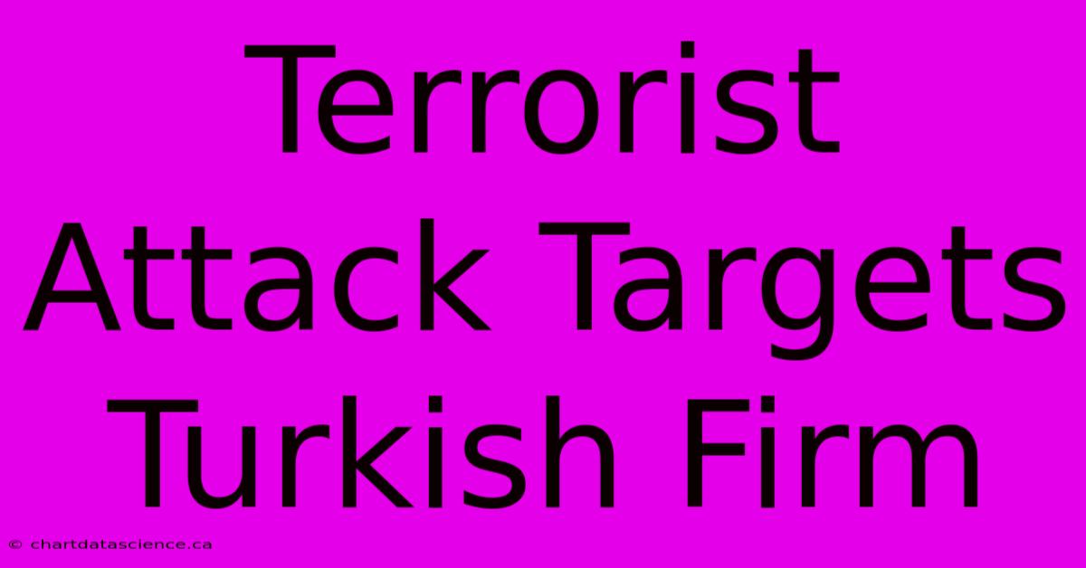 Terrorist Attack Targets Turkish Firm 