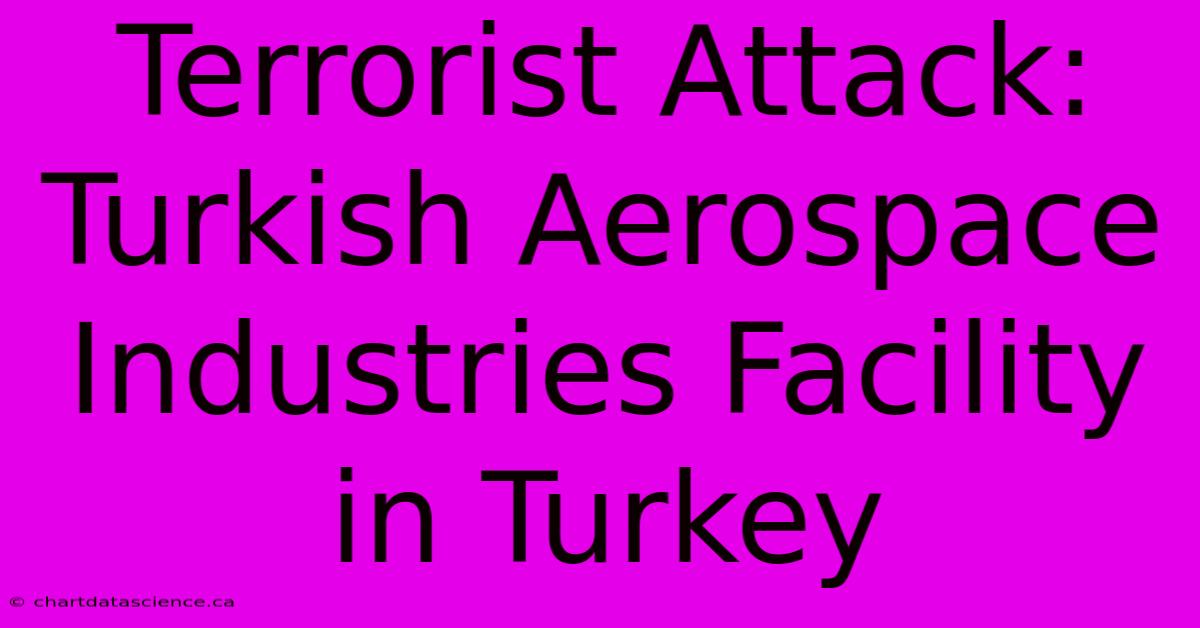 Terrorist Attack: Turkish Aerospace Industries Facility In Turkey