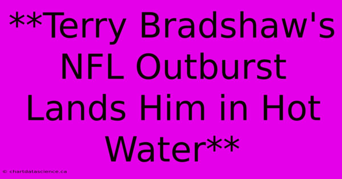 **Terry Bradshaw's NFL Outburst Lands Him In Hot Water**