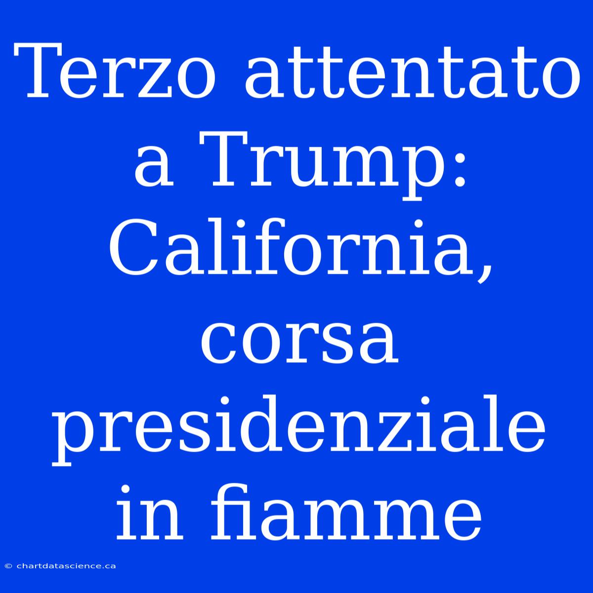 Terzo Attentato A Trump: California, Corsa Presidenziale In Fiamme