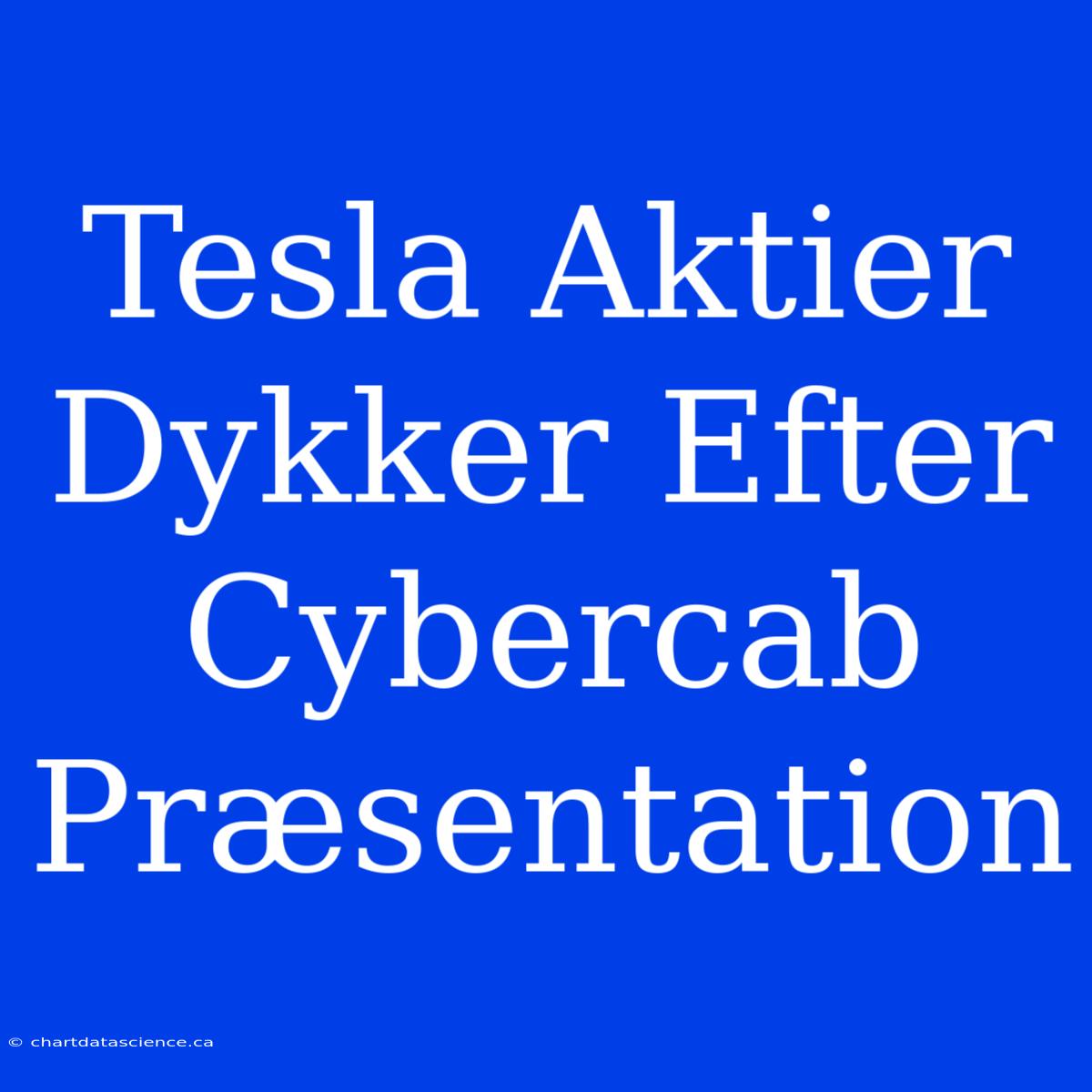 Tesla Aktier Dykker Efter Cybercab Præsentation