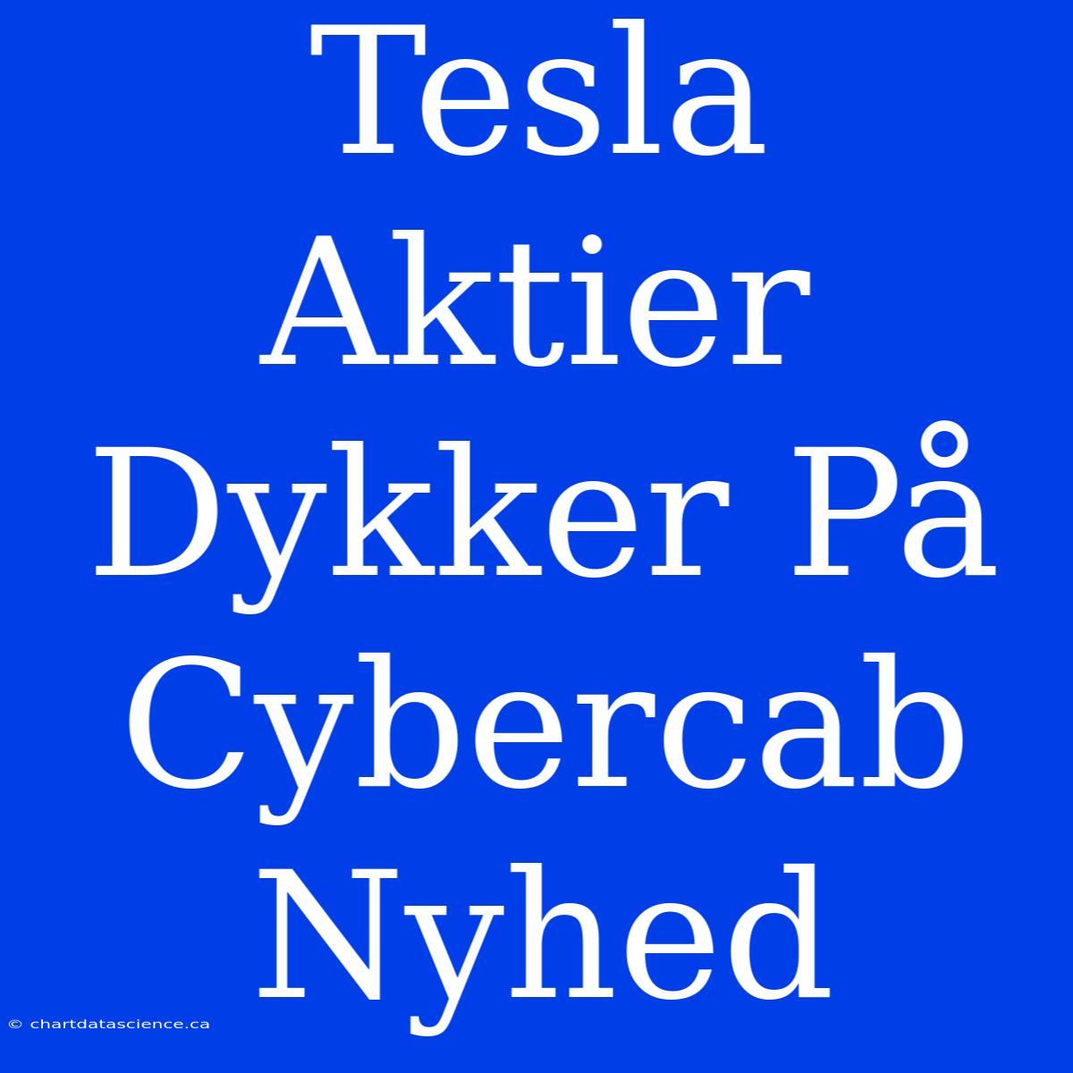 Tesla Aktier Dykker På Cybercab Nyhed