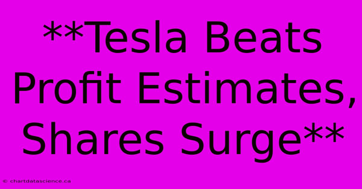 **Tesla Beats Profit Estimates, Shares Surge**