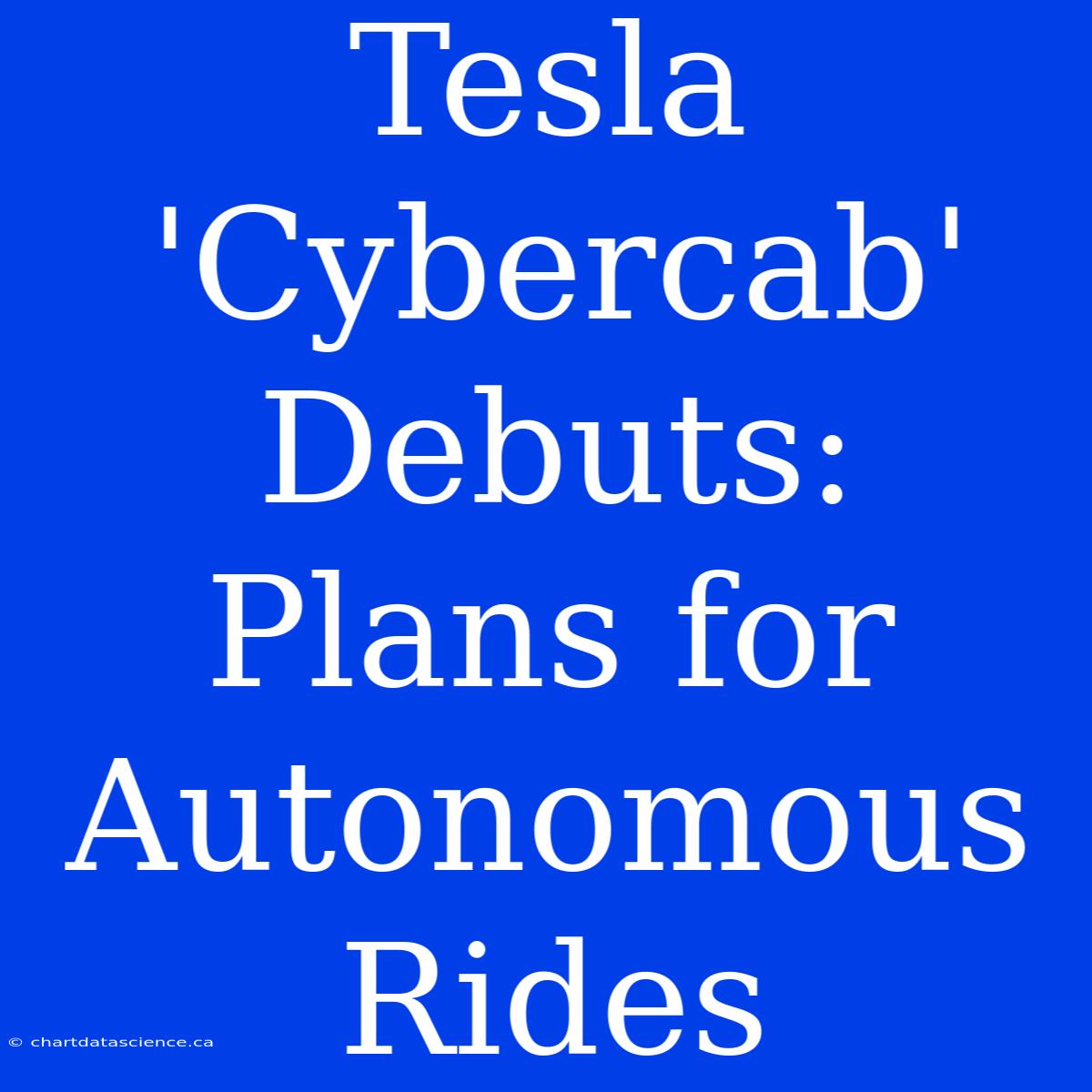 Tesla 'Cybercab' Debuts: Plans For Autonomous Rides