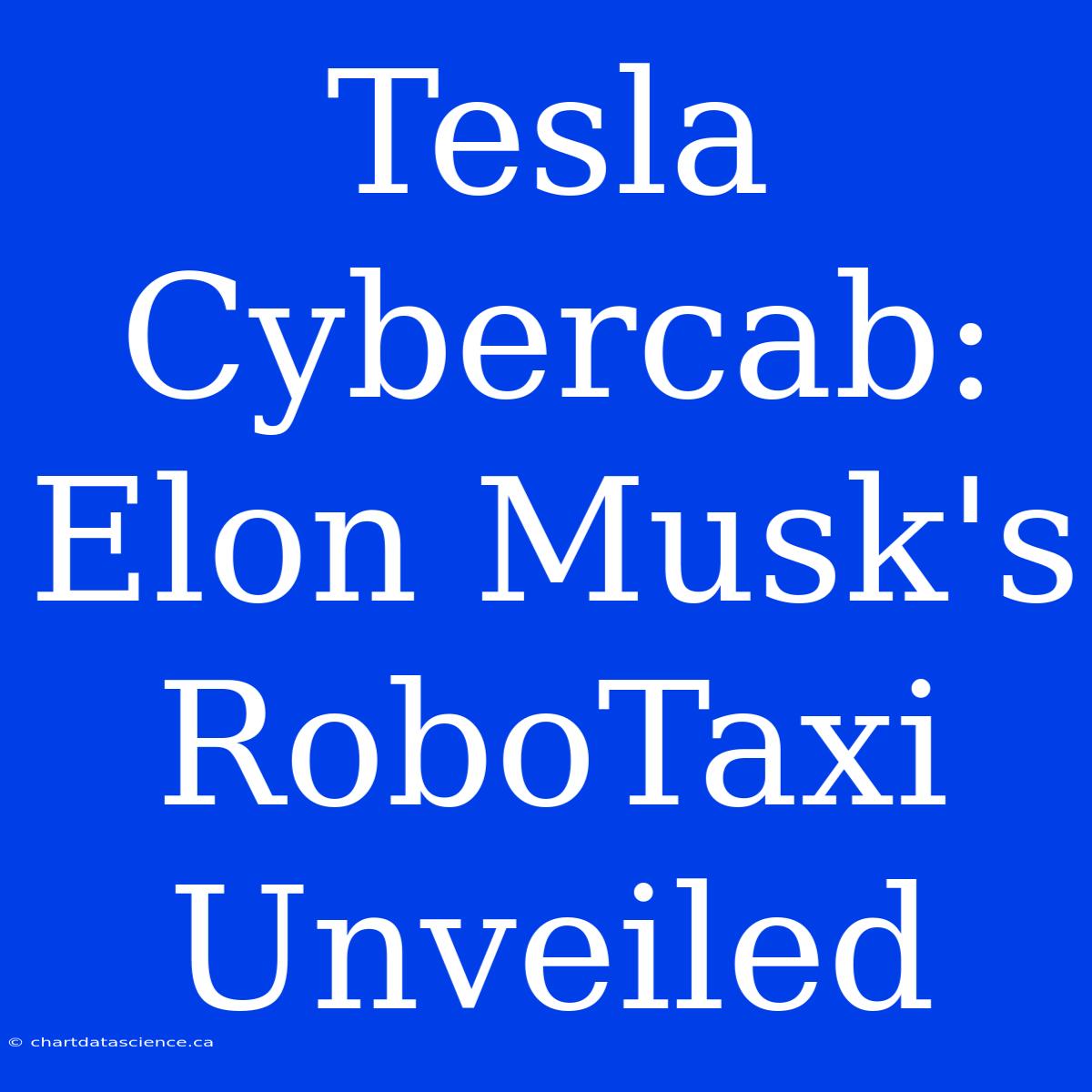 Tesla Cybercab: Elon Musk's RoboTaxi Unveiled