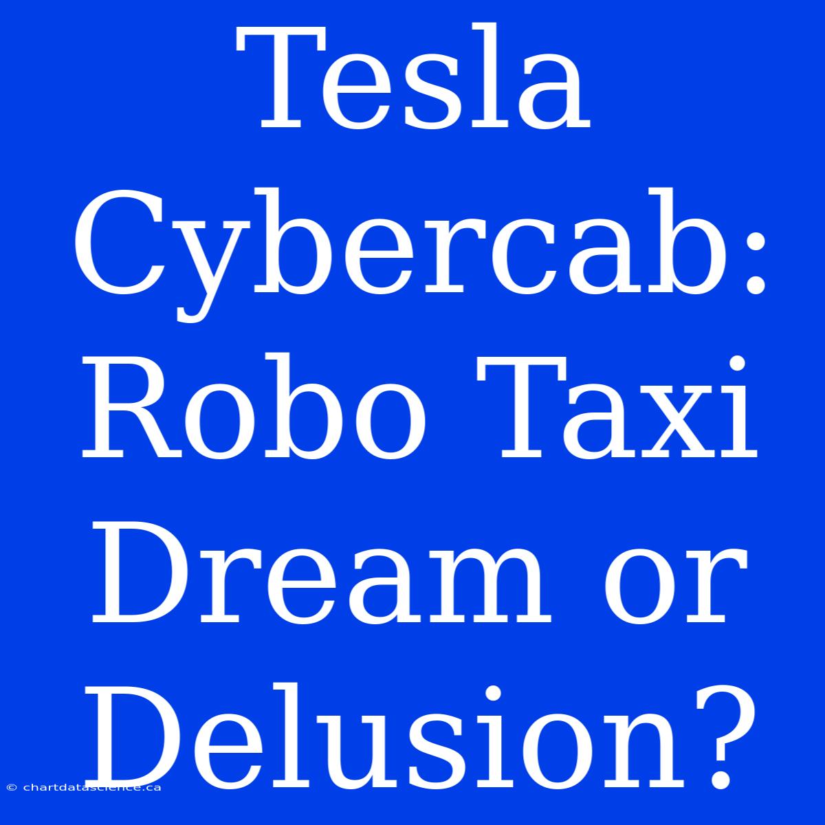 Tesla Cybercab: Robo Taxi Dream Or Delusion?