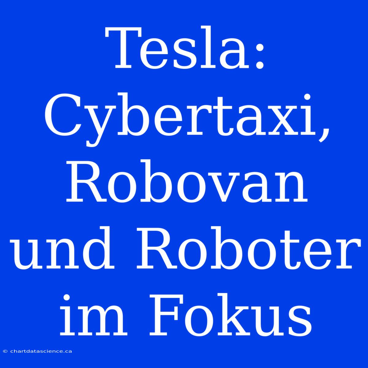 Tesla: Cybertaxi, Robovan Und Roboter Im Fokus