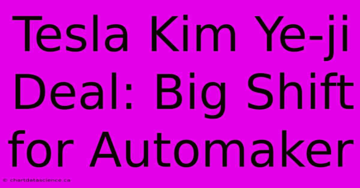 Tesla Kim Ye-ji Deal: Big Shift For Automaker