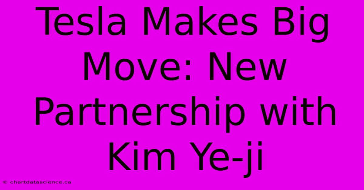 Tesla Makes Big Move: New Partnership With Kim Ye-ji