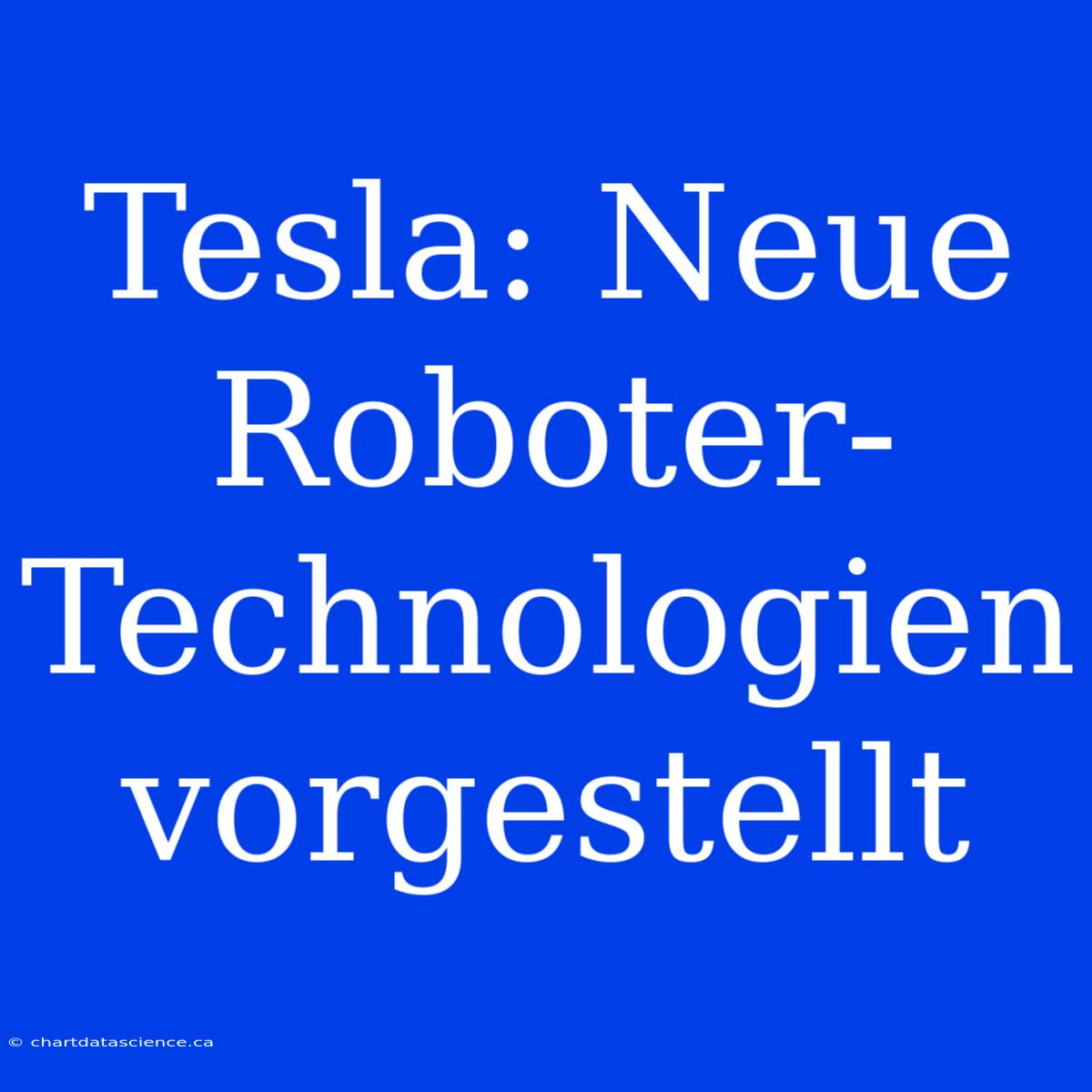 Tesla: Neue Roboter-Technologien Vorgestellt