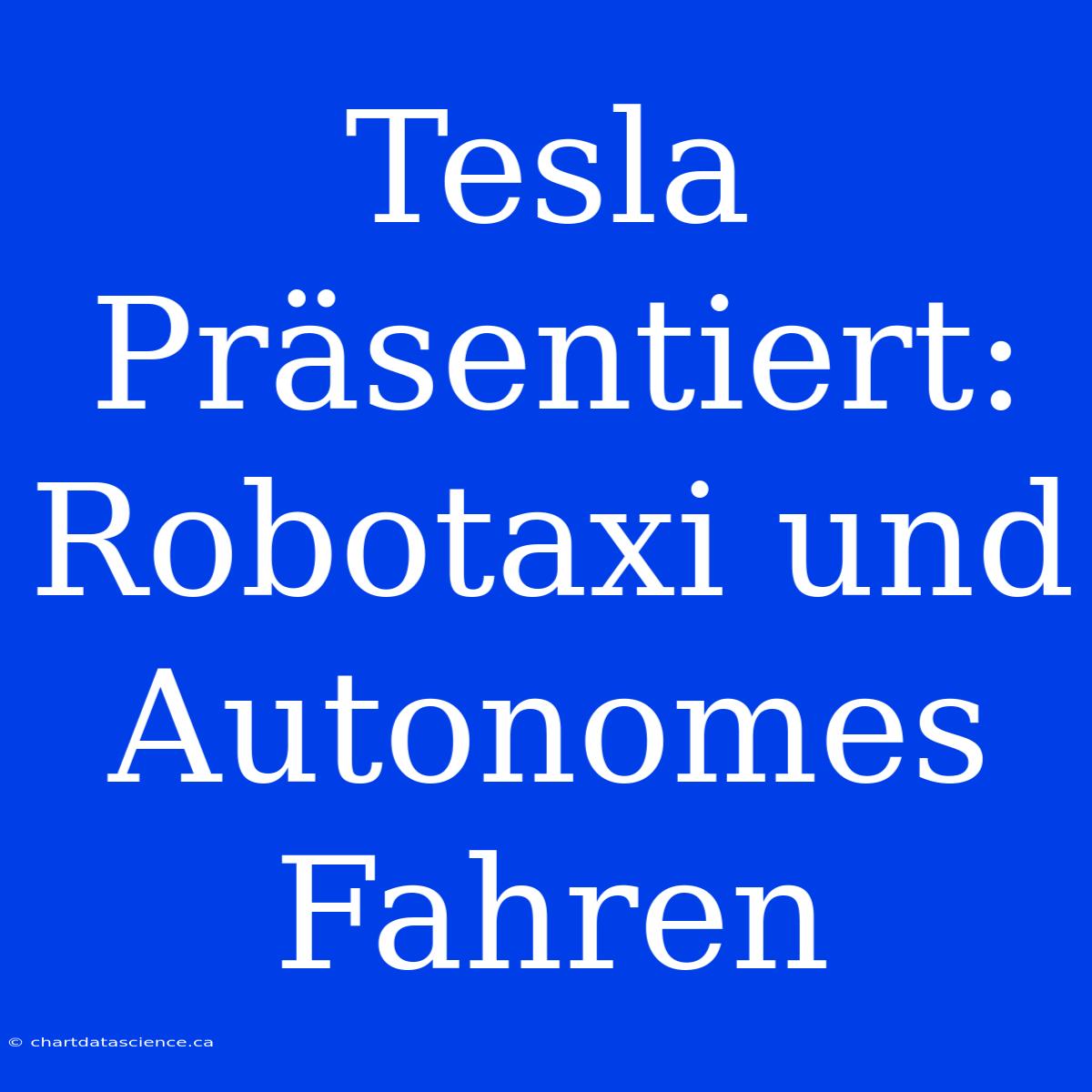 Tesla Präsentiert: Robotaxi Und Autonomes Fahren