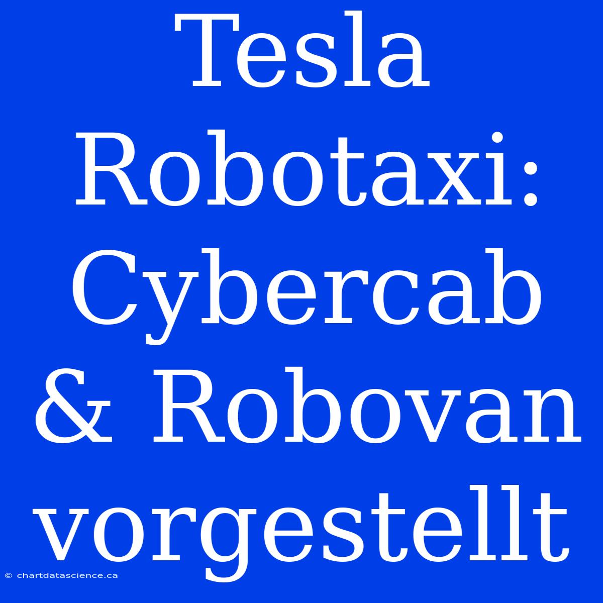 Tesla Robotaxi: Cybercab & Robovan Vorgestellt