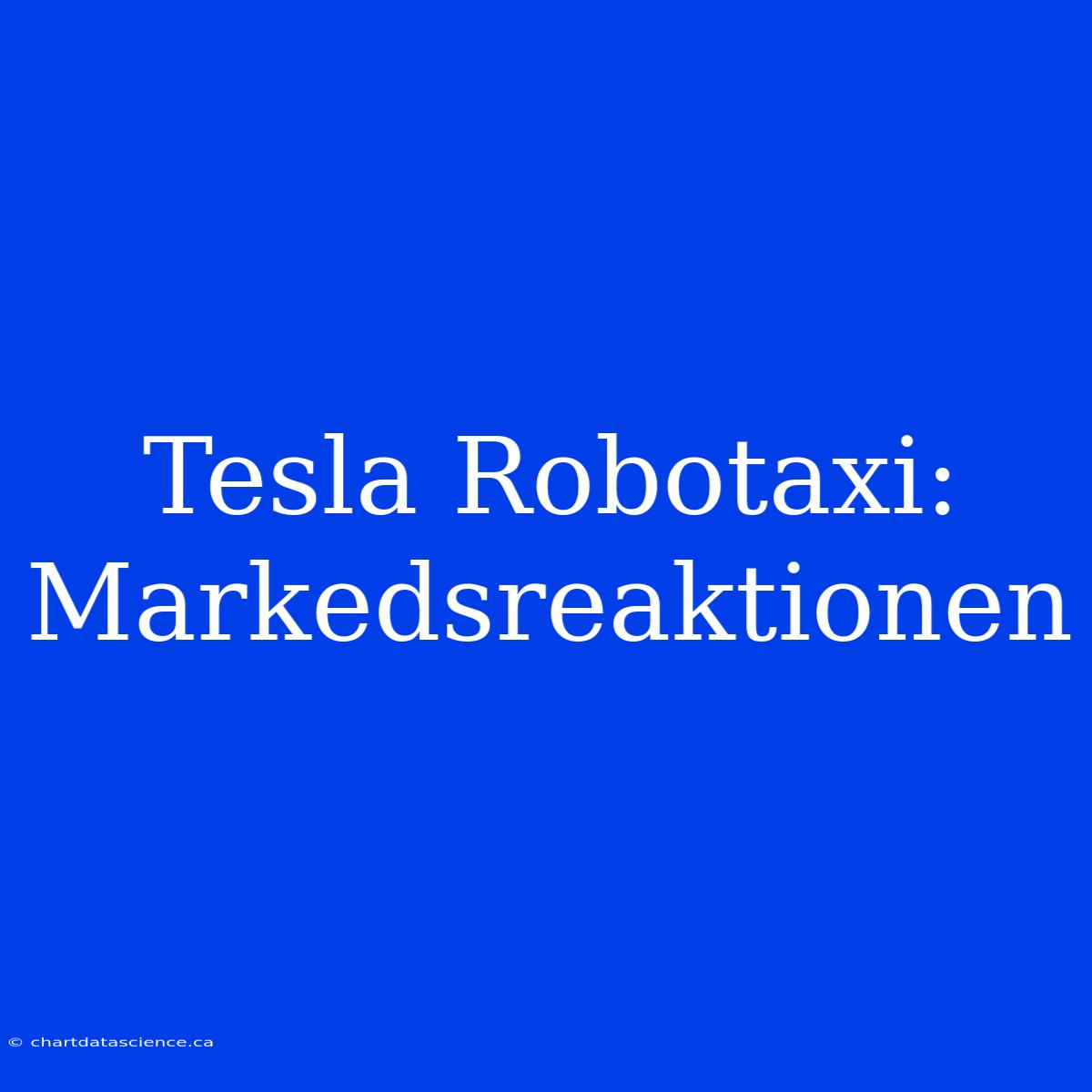 Tesla Robotaxi: Markedsreaktionen