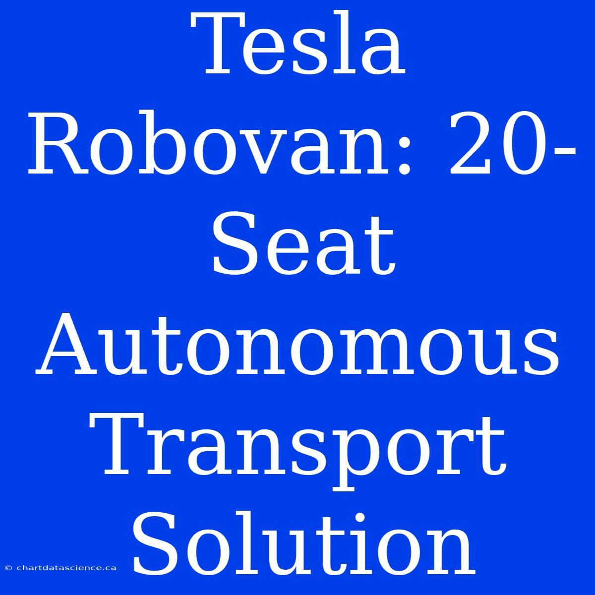 Tesla Robovan: 20-Seat Autonomous Transport Solution