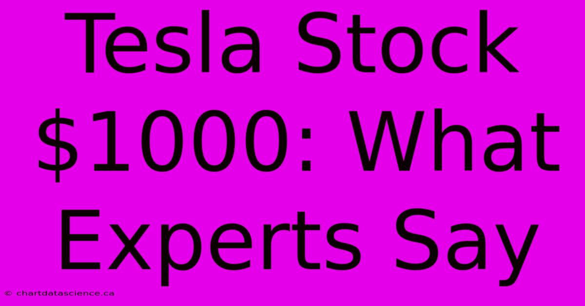 Tesla Stock $1000: What Experts Say