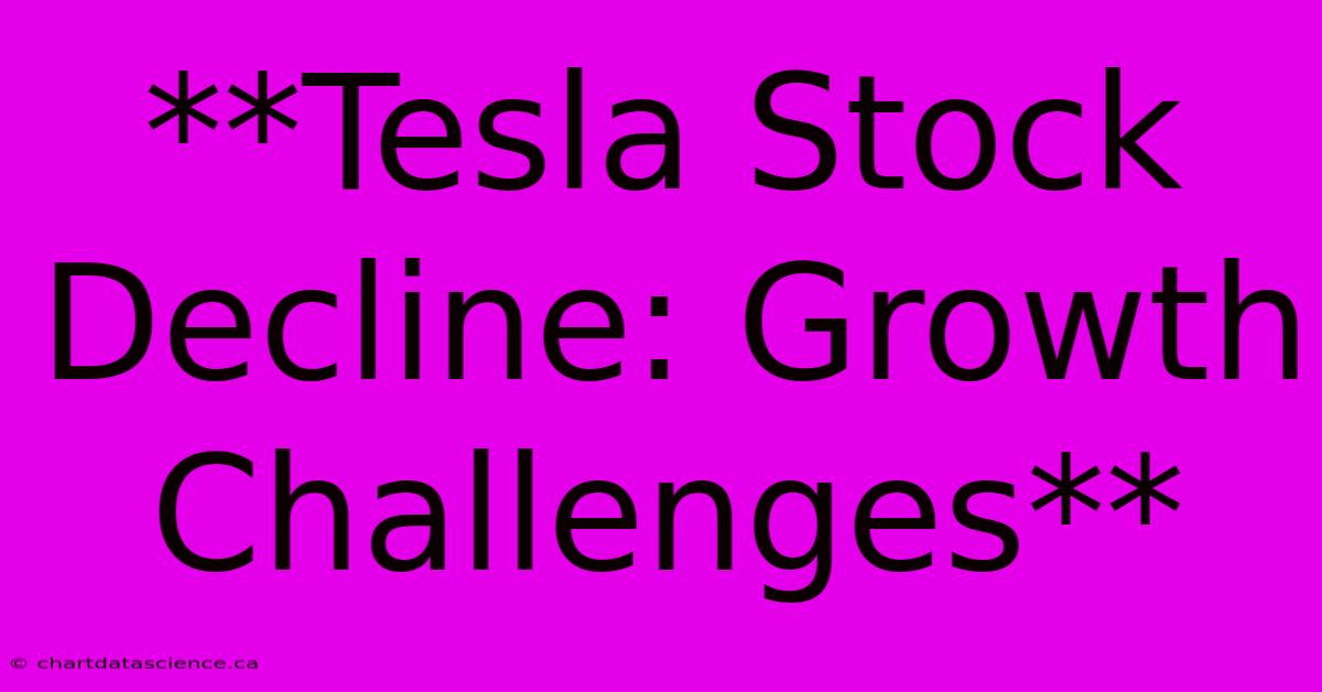 **Tesla Stock Decline: Growth Challenges**