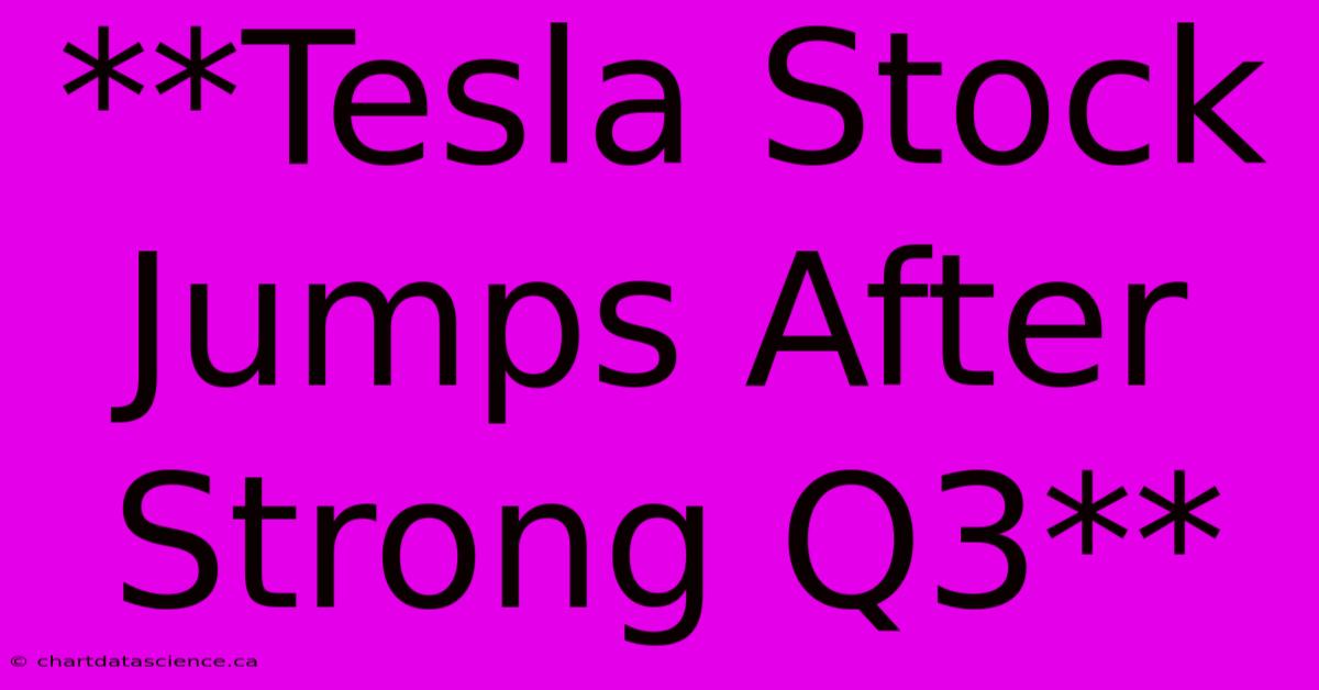 **Tesla Stock Jumps After Strong Q3**