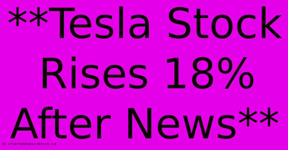 **Tesla Stock Rises 18% After News**