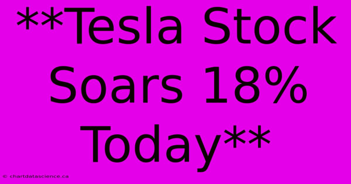 **Tesla Stock Soars 18% Today**