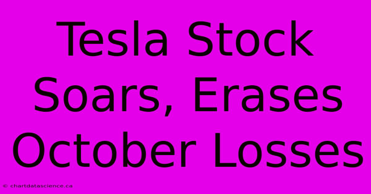 Tesla Stock Soars, Erases October Losses