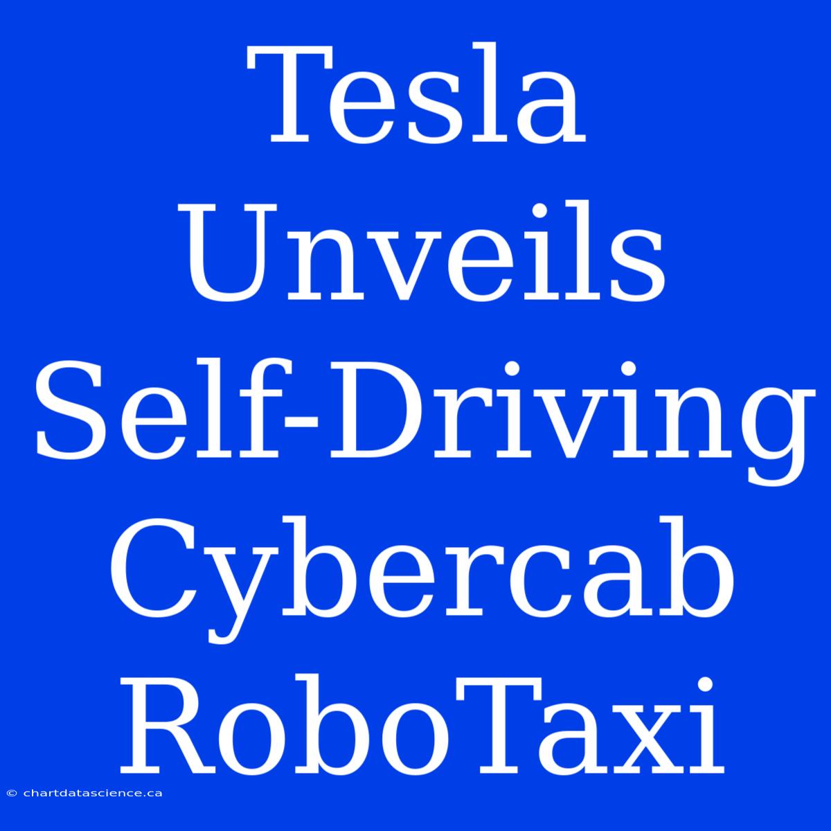 Tesla Unveils Self-Driving Cybercab RoboTaxi