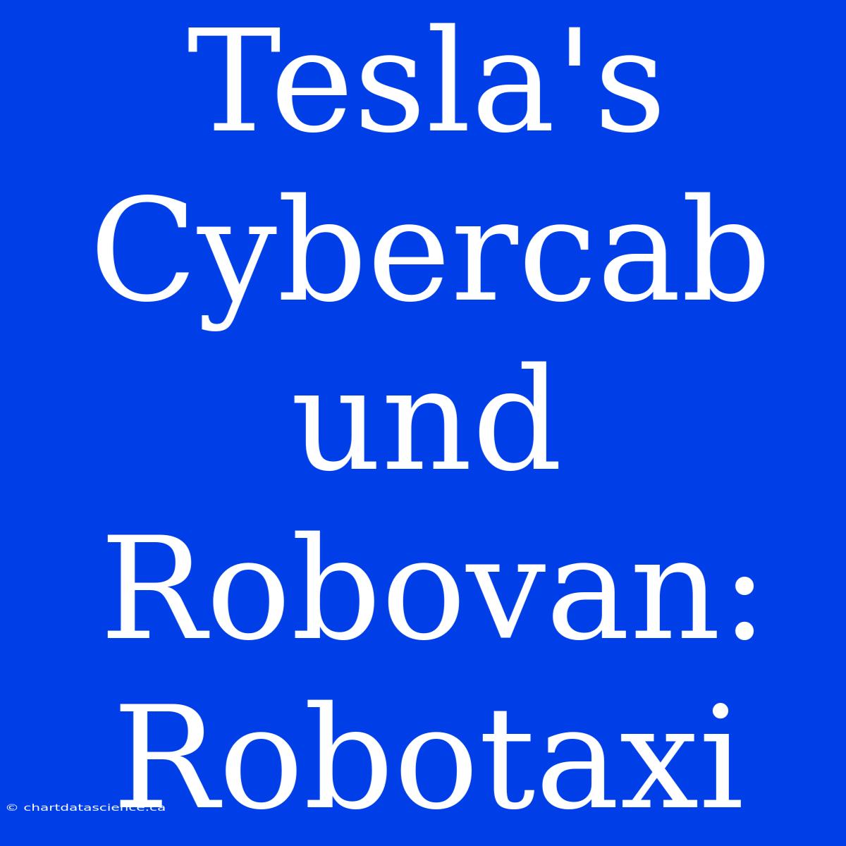 Tesla's Cybercab Und Robovan: Robotaxi