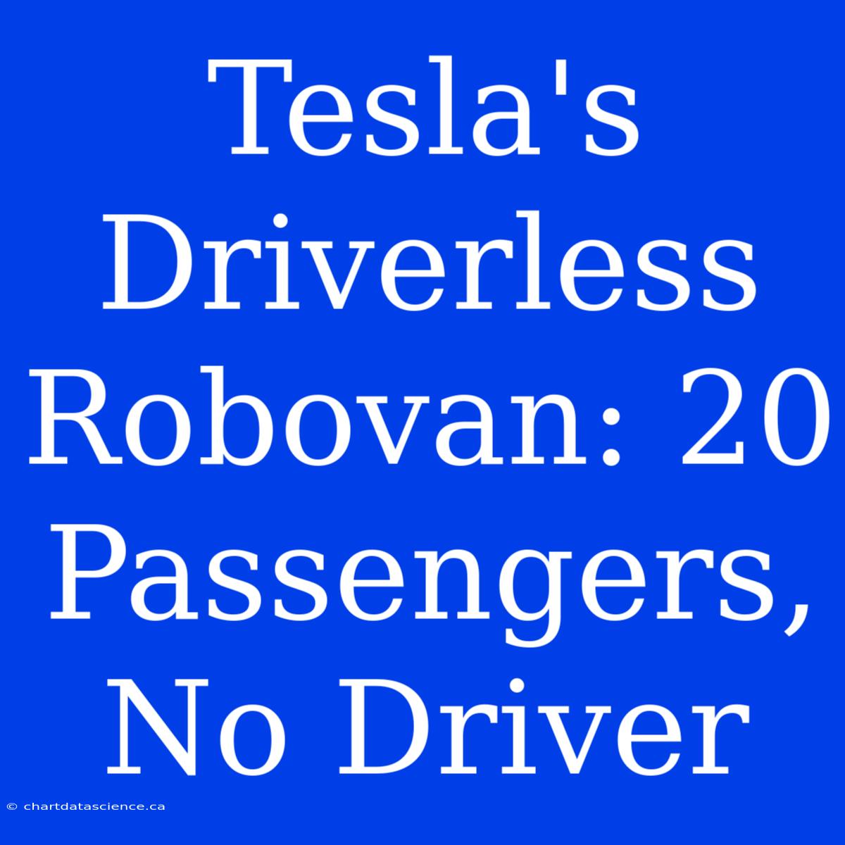 Tesla's Driverless Robovan: 20 Passengers, No Driver