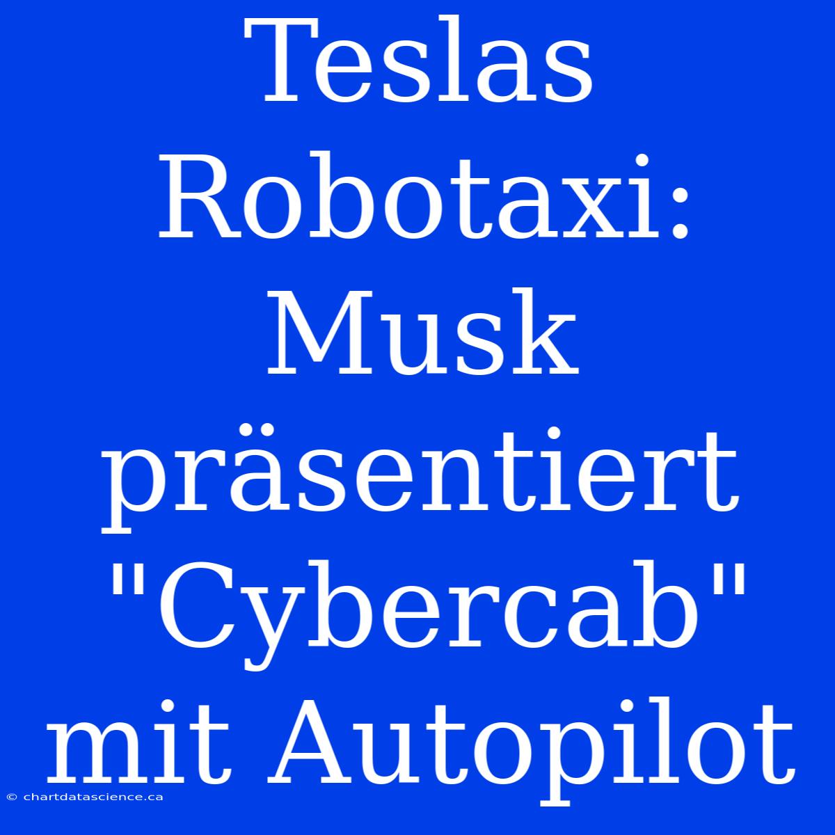 Teslas Robotaxi: Musk Präsentiert 