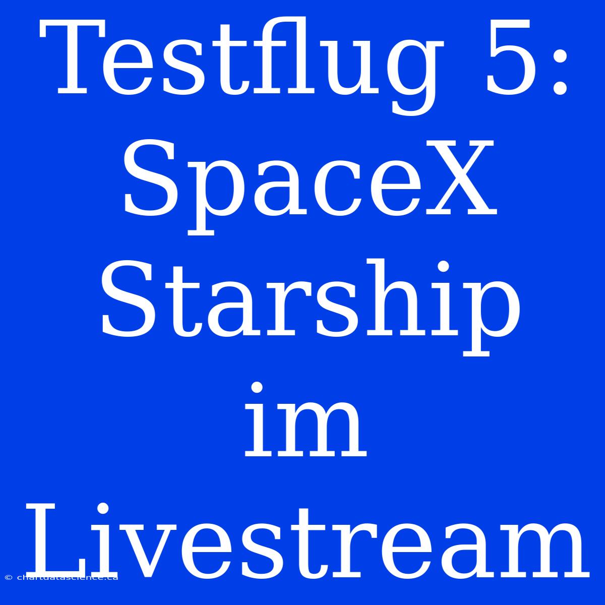 Testflug 5: SpaceX Starship Im Livestream