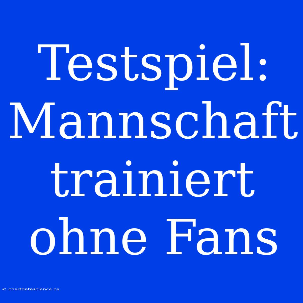 Testspiel: Mannschaft Trainiert Ohne Fans