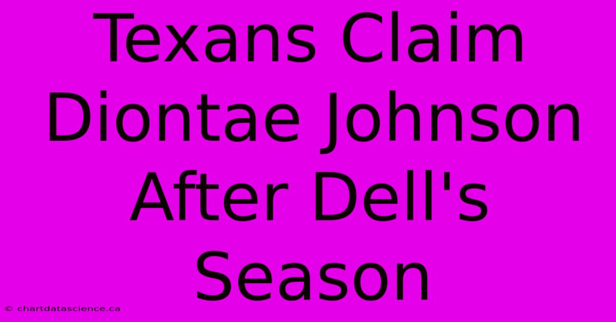 Texans Claim Diontae Johnson After Dell's Season