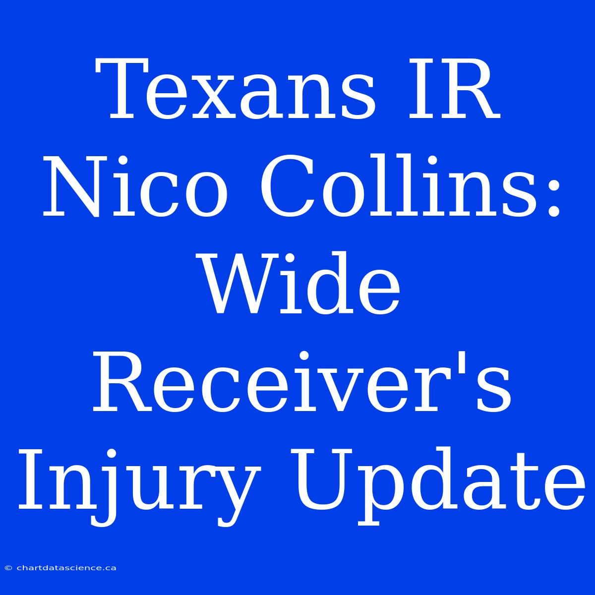 Texans IR Nico Collins: Wide Receiver's Injury Update