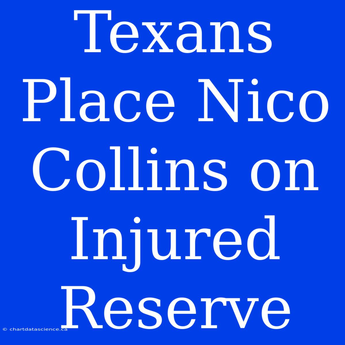 Texans Place Nico Collins On Injured Reserve