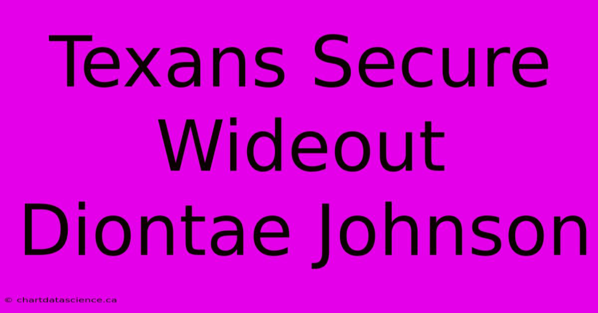 Texans Secure Wideout Diontae Johnson