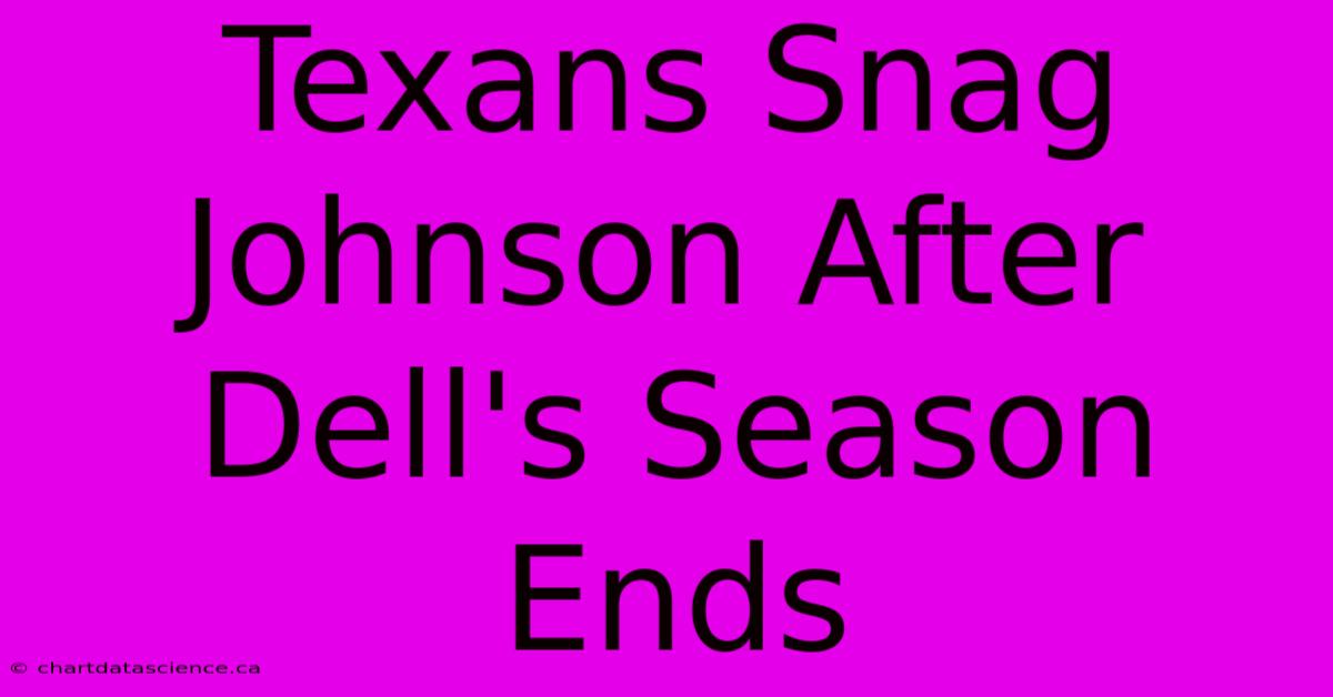 Texans Snag Johnson After Dell's Season Ends