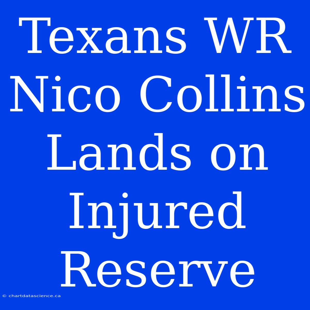 Texans WR Nico Collins Lands On Injured Reserve