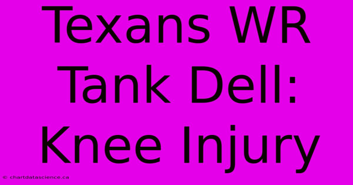 Texans WR Tank Dell: Knee Injury