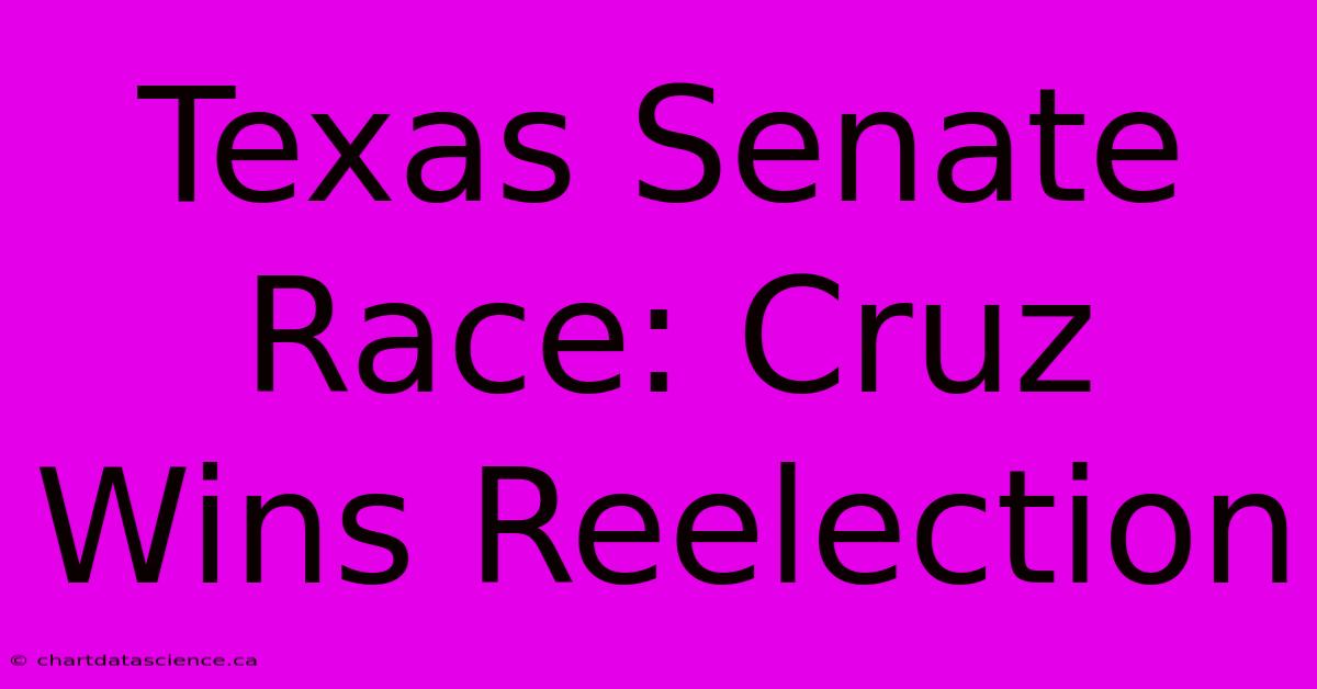 Texas Senate Race: Cruz Wins Reelection 