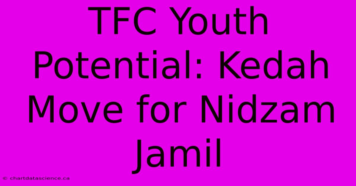 TFC Youth Potential: Kedah Move For Nidzam Jamil