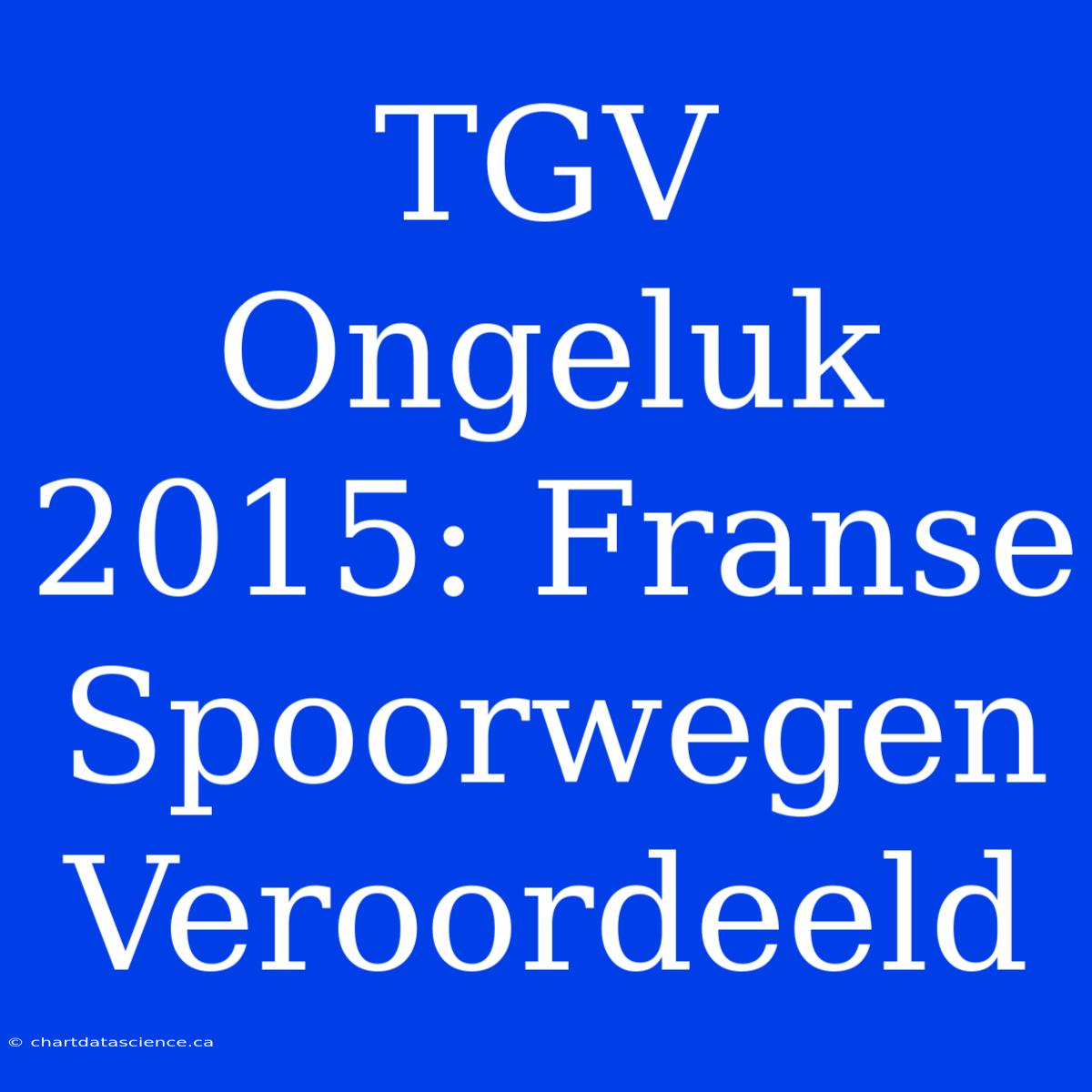 TGV Ongeluk 2015: Franse Spoorwegen Veroordeeld