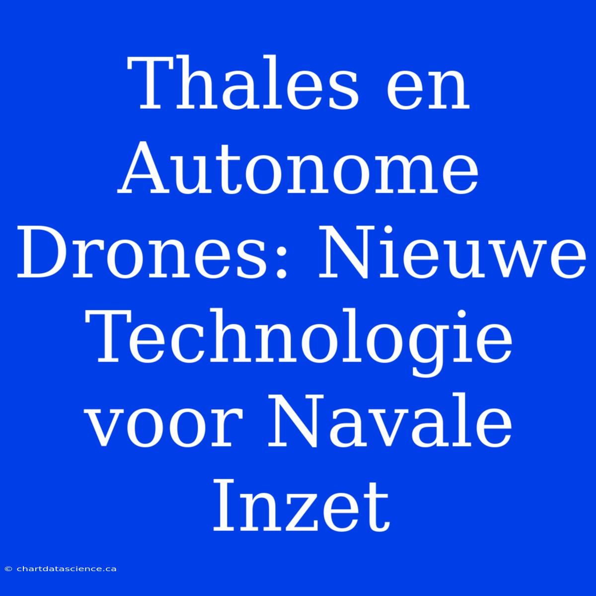 Thales En Autonome Drones: Nieuwe Technologie Voor Navale Inzet