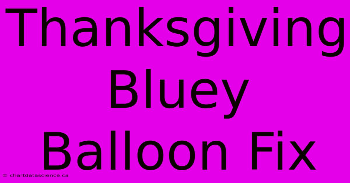 Thanksgiving Bluey Balloon Fix