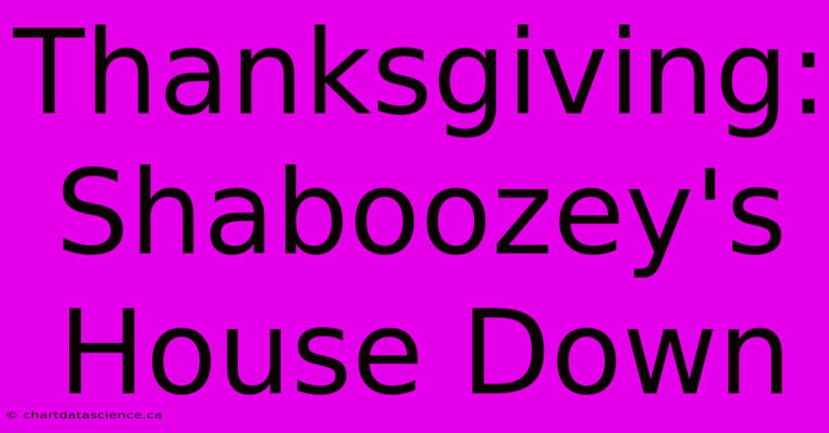 Thanksgiving: Shaboozey's House Down